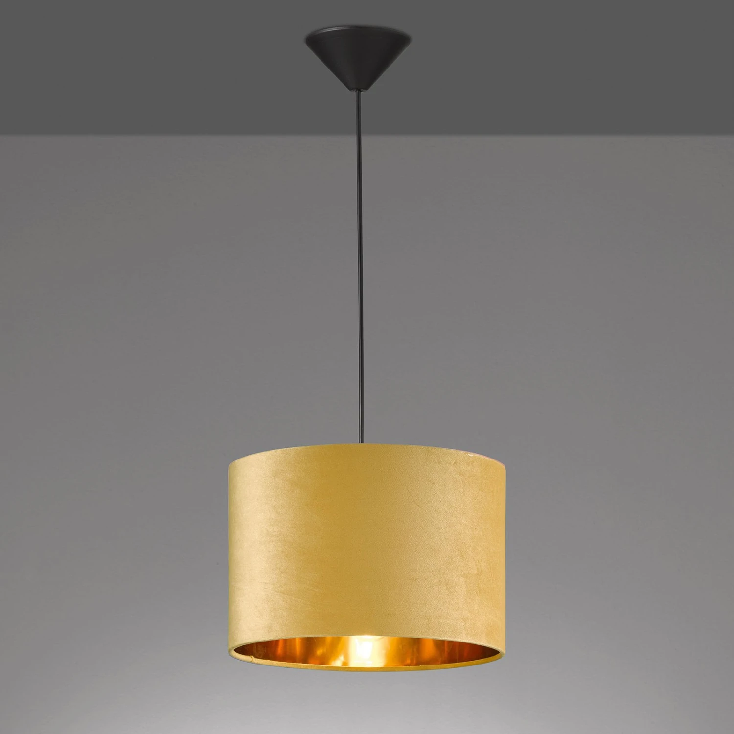 Lámpara Colgante Aura, Terciopelo Ø 30 Cm Amarillo 3 Lámpara Colgante Aura, Terciopelo Ø 30 Cm Amarillo - Imagen 3