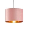 Lámpara Colgante Aura, Terciopelo, Ø 30 Cm, Rosa