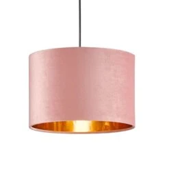 Lámpara Colgante Aura, Terciopelo, Ø 30 Cm, Rosa
