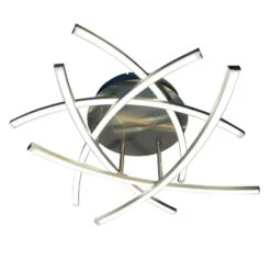 Plaf贸n LED Cross, Tunable White, 6 Luces, N铆quel