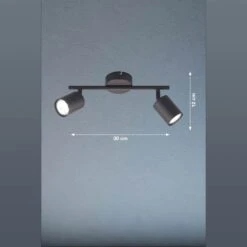 Foco De Techo LED Vano Negro, 2 Luces 5 Foco De Techo LED Vano Negro, 2 Luces -Fischer & Honsel 4581961 2