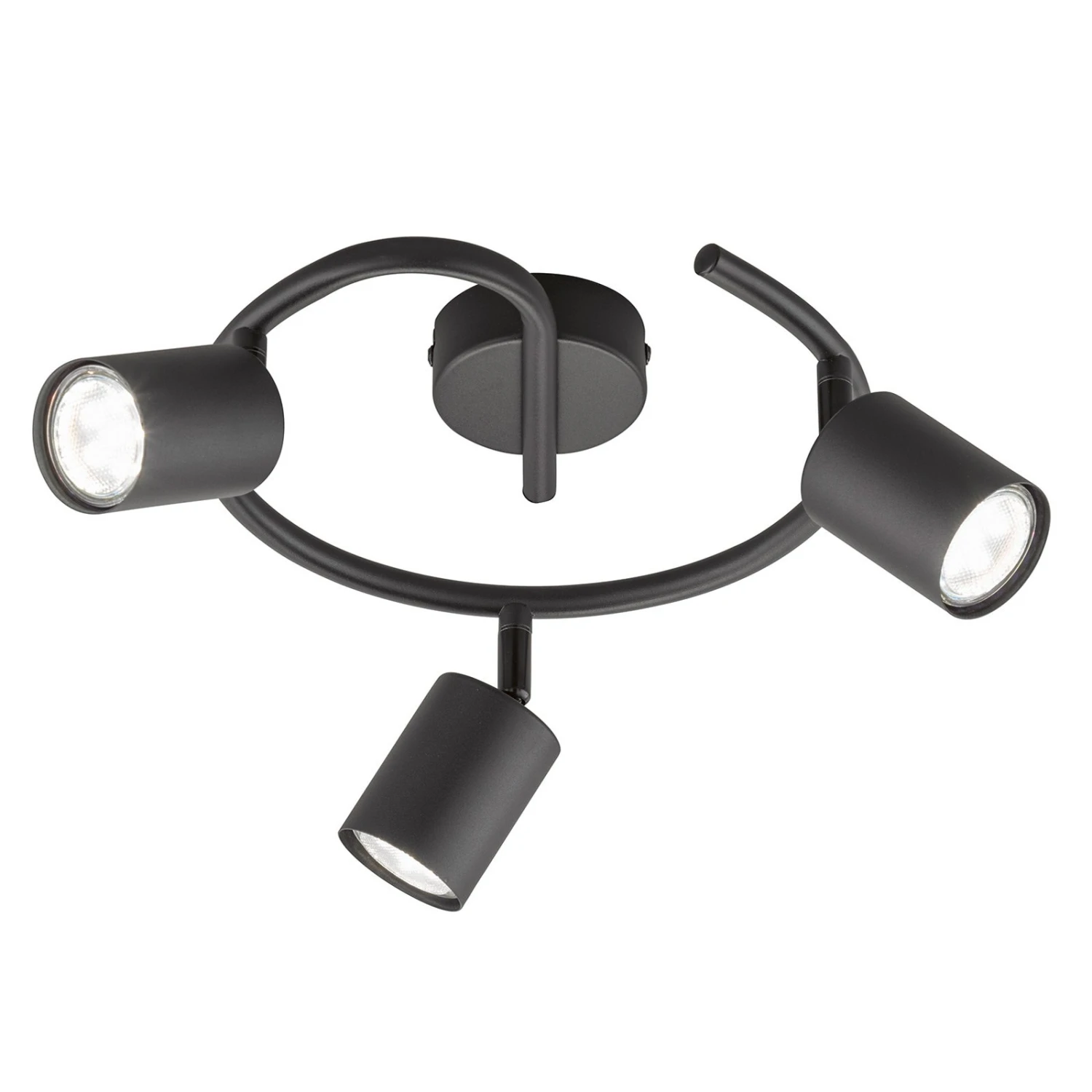 Foco De Techo LED Vano Negro, 3 Luces, Redondo 2 Foco De Techo LED Vano Negro, 3 Luces, Redondo - Imagen 2