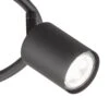 Foco De Techo LED Vano Negro, 3 Luces, Redondo
