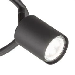 Foco De Techo LED Vano Negro, 3 Luces, Redondo