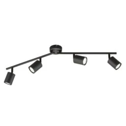 Foco De Techo LED Vano, Negro, 4 Luces