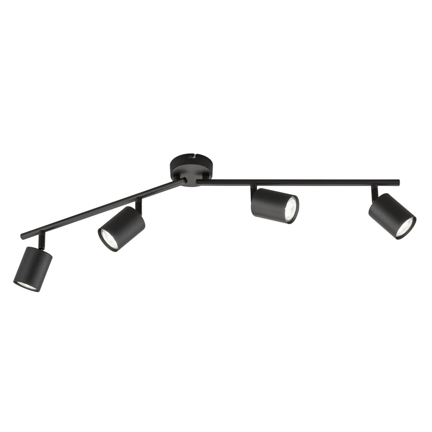 Foco De Techo LED Vano, Negro, 4 Luces 1 Foco De Techo LED Vano, Negro, 4 Luces