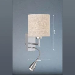 Aplique Dreamer Lectura Níquel/lino Blanco 5 Aplique Dreamer Lectura Níquel/lino Blanco -Fischer & Honsel 4581974 2