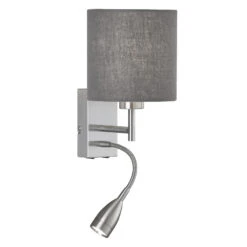 Aplique Dreamer Brazo De Lectura Níquel/lino Gris