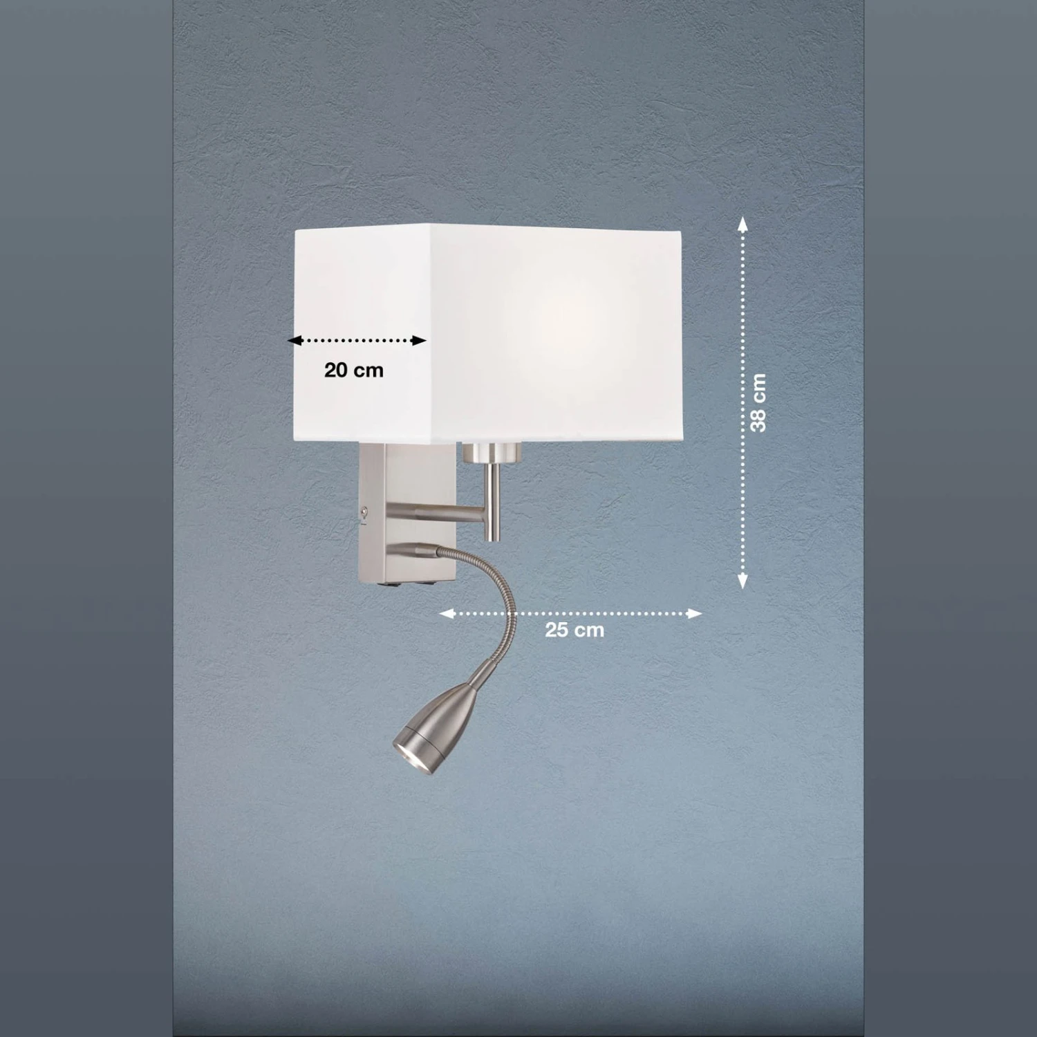 Aplique Dream, Brazo De Lectura LED, Blanco/níquel 1 Aplique Dream, Brazo De Lectura LED, Blanco/níquel