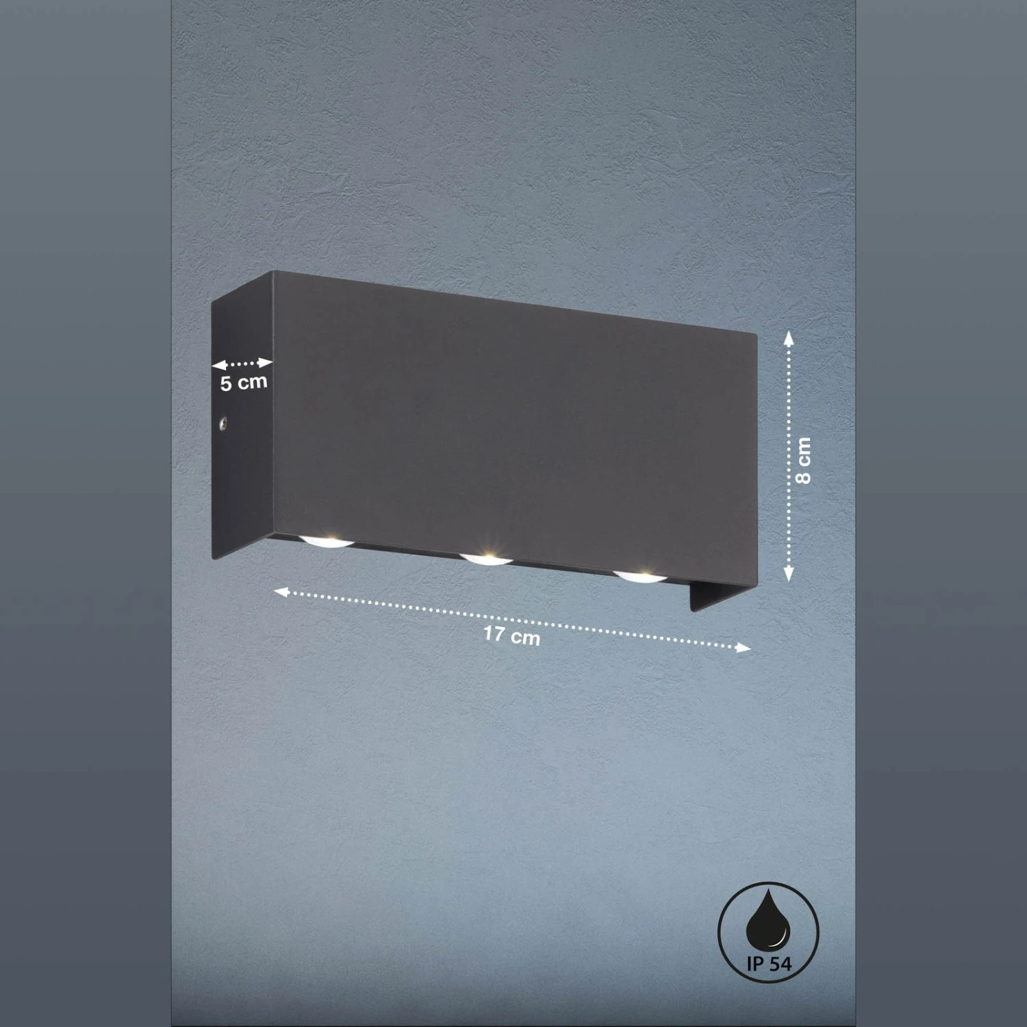 Aplique LED Para Exterior Nairobi, Negro 3 Aplique LED Para Exterior Nairobi, Negro - Imagen 3