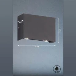 Aplique LED Para Exterior Tokio En Negro, 4 Luces 5 Aplique LED Para Exterior Tokio En Negro, 4 Luces -Fischer & Honsel 4581990 2