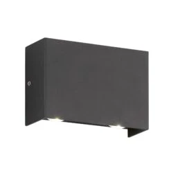 Aplique LED Para Exterior Tokio En Negro, 4 Luces