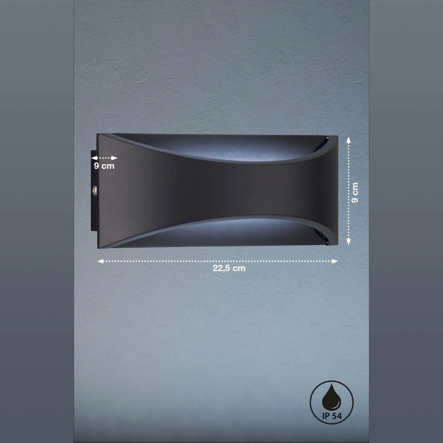 Aplique LED Para Exterior Rio Up/down, Negro 2 Aplique LED Para Exterior Rio Up/down, Negro - Imagen 2