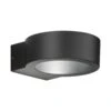 Aplique LED Para Exterior Torres, Redondo, Negro