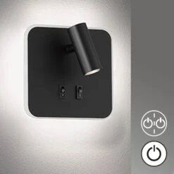 Aplique LED Mila Con 2 Interruptores, Negro Mate 8 Aplique LED Mila Con 2 Interruptores, Negro Mate -Fischer & Honsel 4581996 3