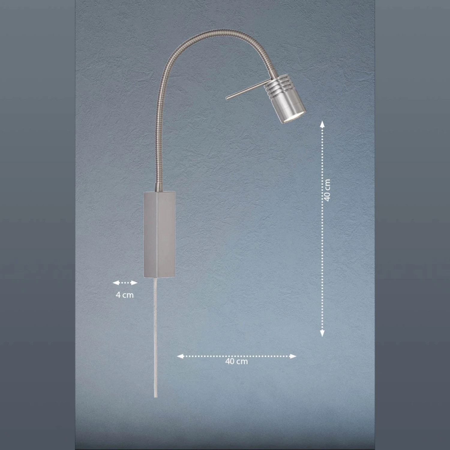 Aplique LED River, Brazo Flexible, Metal Estriado 2 Aplique LED River, Brazo Flexible, Metal Estriado - Imagen 2