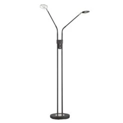 Lámpara De Pie LED Dent, CCT, 2 X 6W Negro