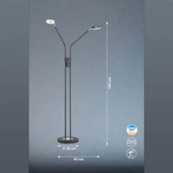 Lámpara De Pie LED Dent, CCT, 2 X 6W Negro 7 Lámpara De Pie LED Dent, CCT, 2 X 6W Negro -Fischer & Honsel 4582002 3