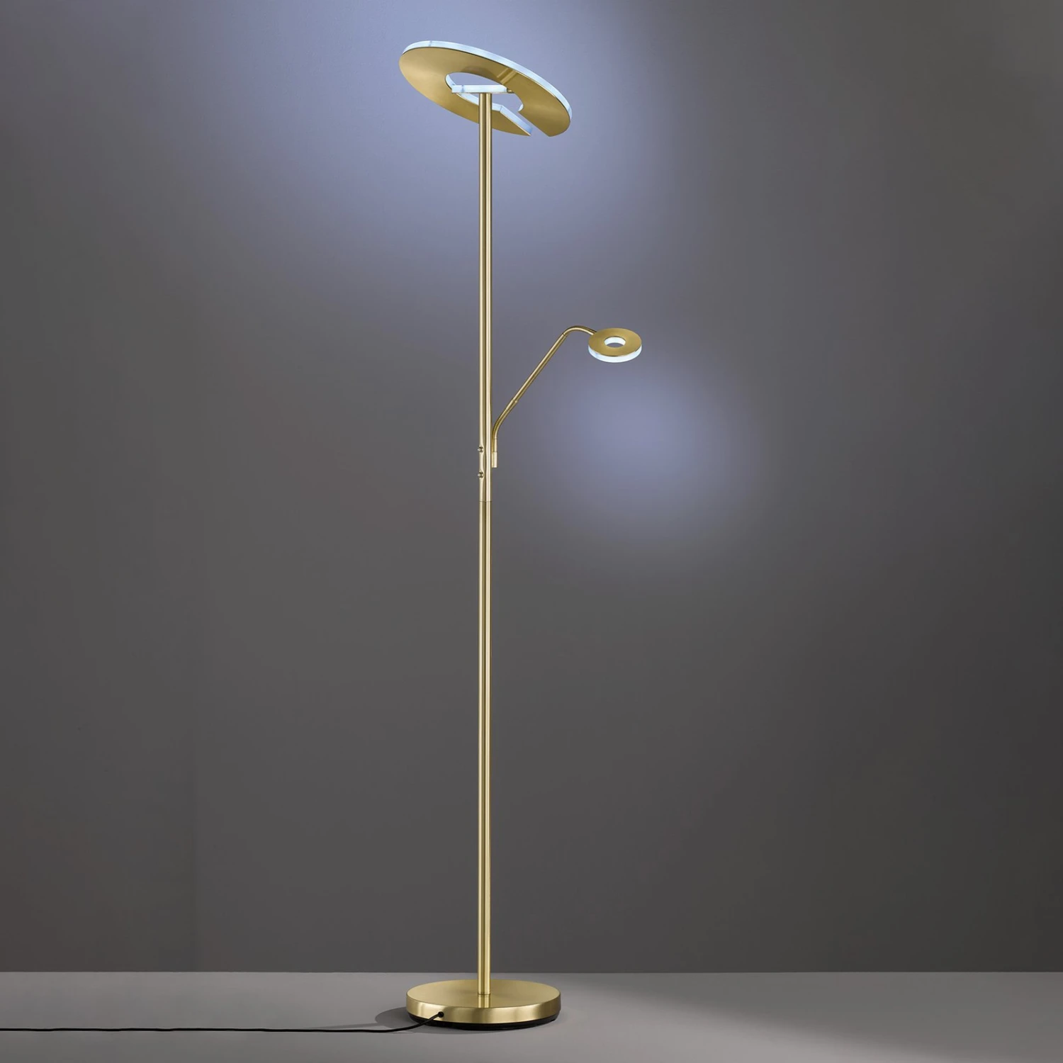 Lámpara LED De Pie Dent Brazo Lectura, CCT, Latón 2 Lámpara LED De Pie Dent Brazo Lectura, CCT, Latón - Imagen 2