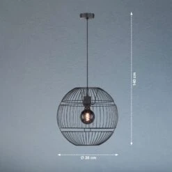 Lámpara Colgante Drops, Pantalla Metálica, 1 Luz 14 Lámpara Colgante Drops, Pantalla Metálica, 1 Luz -Fischer & Honsel 4582012 6