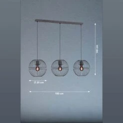 Lámpara Colgante Drops Pantalla Metálicas, 3 Luces 5 Lámpara Colgante Drops Pantalla Metálicas, 3 Luces -Fischer & Honsel 4582013 2