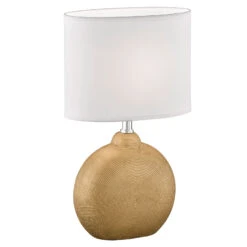 Lámpara De Mesa Foro, Oro/blanco, Altura 36 Cm