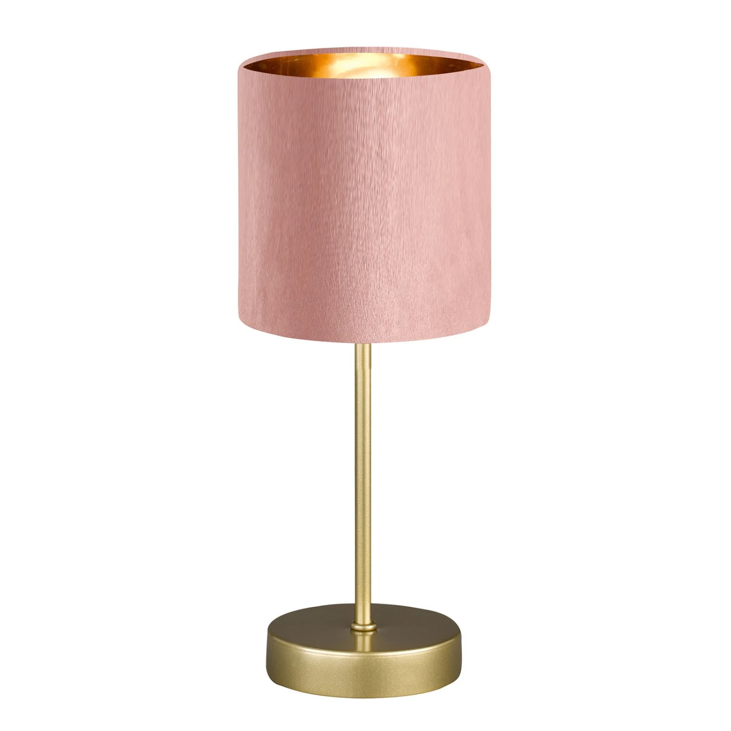Lámpara De Mesa Aura, Pie Oro, Pantalla Rosé/oro 1 Lámpara De Mesa Aura, Pie Oro, Pantalla Rosé/oro