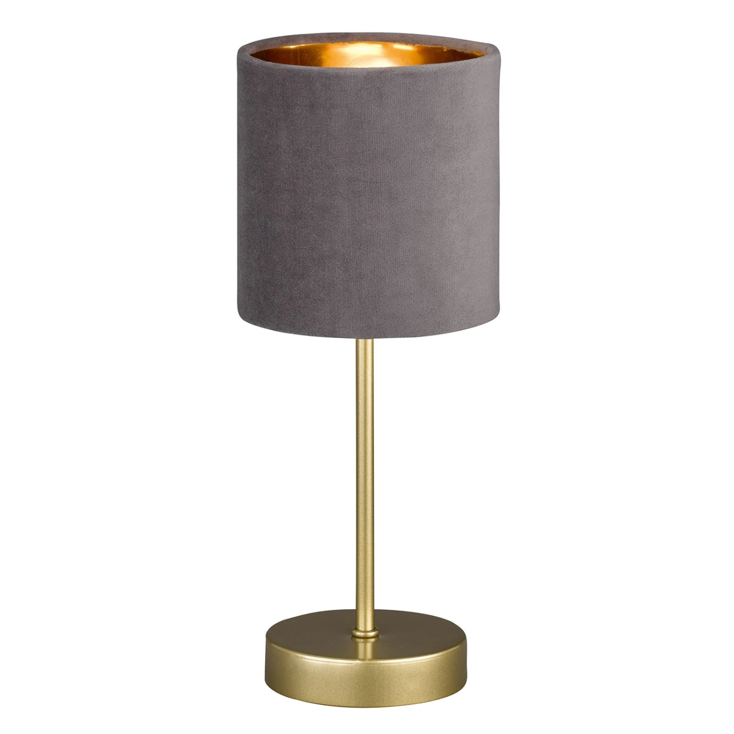Lámpara De Mesa Aura, Pie Oro, Pantalla Gris/oro 1 Lámpara De Mesa Aura, Pie Oro, Pantalla Gris/oro