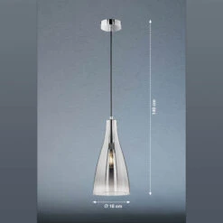 Lámpara Colgante Zeal, Cromo/espejo Claro, Ø 18 Cm 5 Lámpara Colgante Zeal, Cromo/espejo Claro, Ø 18 Cm -Fischer & Honsel 4582027 2