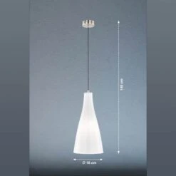 Lámpara Colgante Zeal, Níquel Mate/opal, Ø 18 Cm -Fischer & Honsel 4582028 2