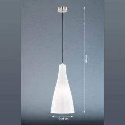 Lámpara Colgante Zeal, Níquel Mate/opal, Ø 23 Cm -Fischer & Honsel 4582030 2