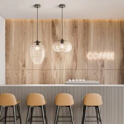 Lámpara Colgante Gordes De Vidrio, Forma Cono -Fischer & Honsel 4582032 2