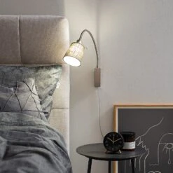 Aplique Nube De Lino, Níquel/gris