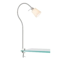 Lámpara De Pinza Jam Pantalla De Lino Níquel/arena