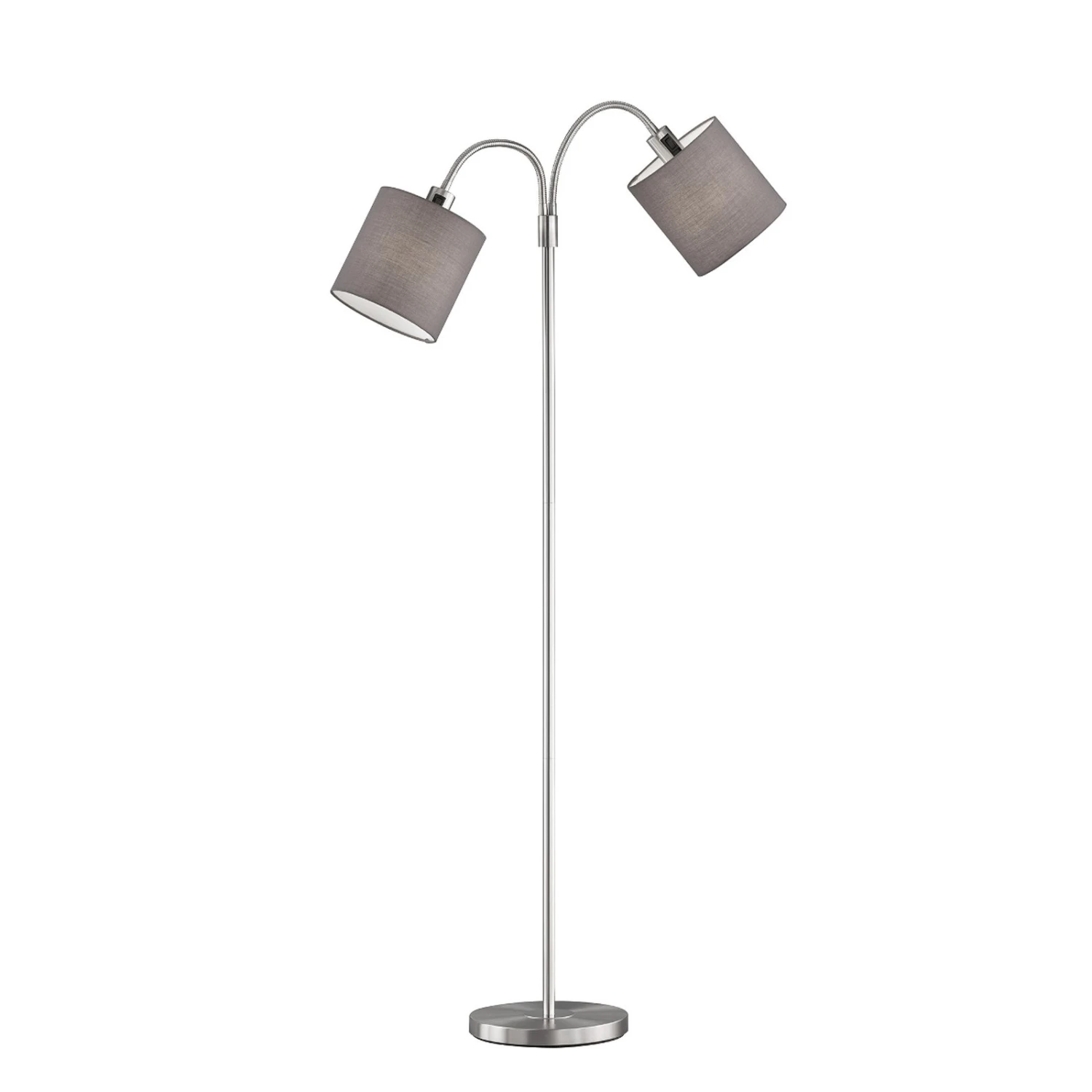 Lámpara De Pie Cozy, 2 Luces, Chintz, Níquel/gris 2 Lámpara De Pie Cozy, 2 Luces, Chintz, Níquel/gris - Imagen 2