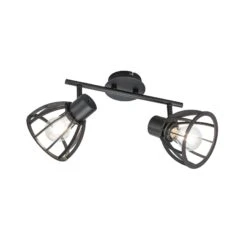 Foco De Techo Tilda De Madera, 2 Luces