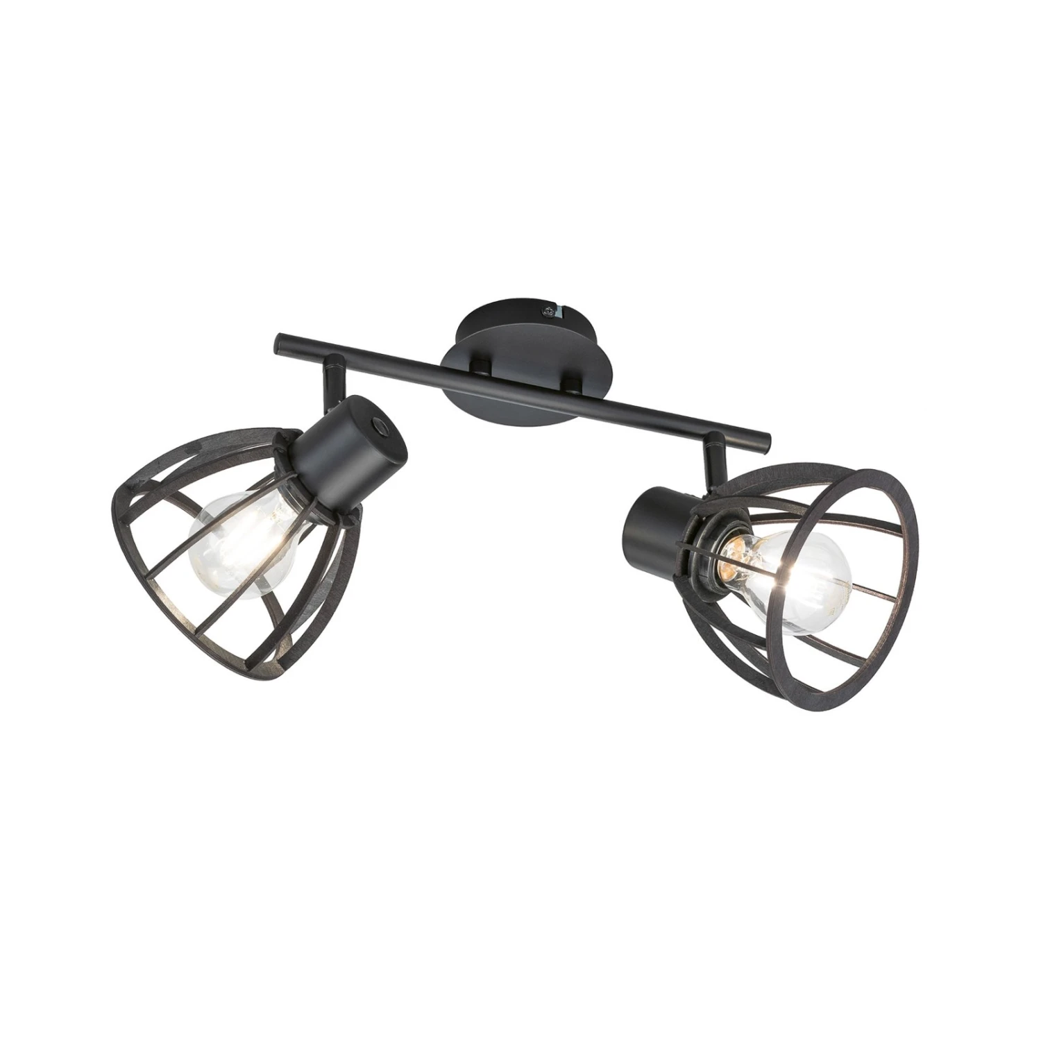 Foco De Techo Tilda De Madera, 2 Luces 1 Foco De Techo Tilda De Madera, 2 Luces